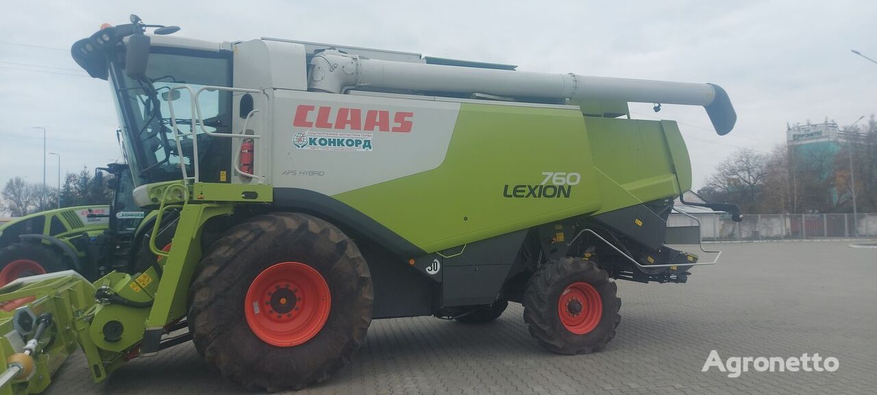 Claas LEXION 760 + BISO VX900 + vizok 9 m. cosechadora de cereales