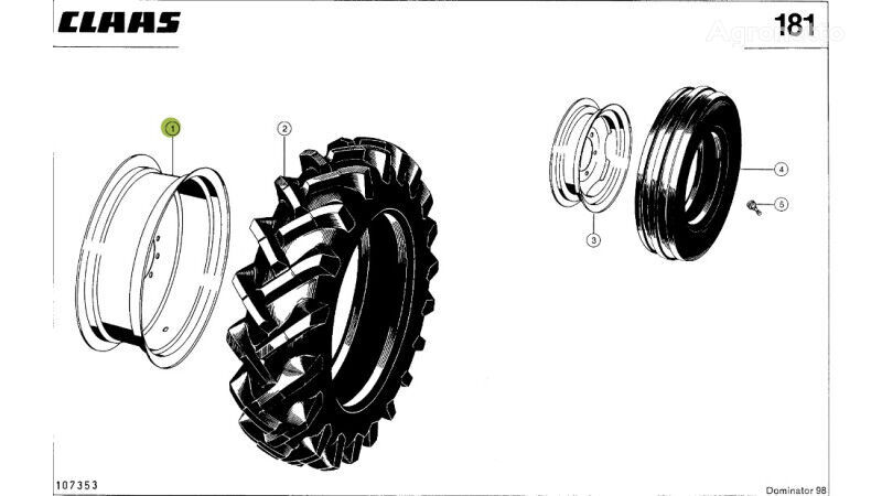 Claas neumático para tractor