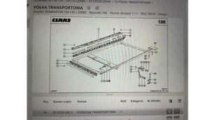 Claas Dominator 130-150 rama podsiewacza , podłoga trans. claas Avero  chasis para Claas Dominator 130-150   48 , 58 , 68 , 78 cosechadora de cereales