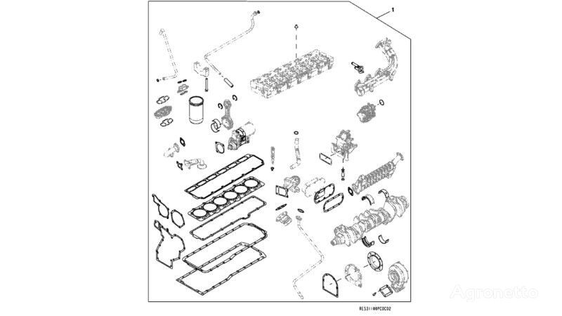 DZ10599 John Deere 8345R – Kit de revisión del motor